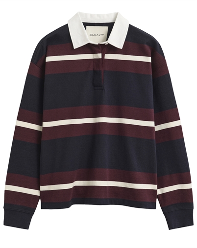 Gant - Striped Heavy Rugger Polo - Evening Blue